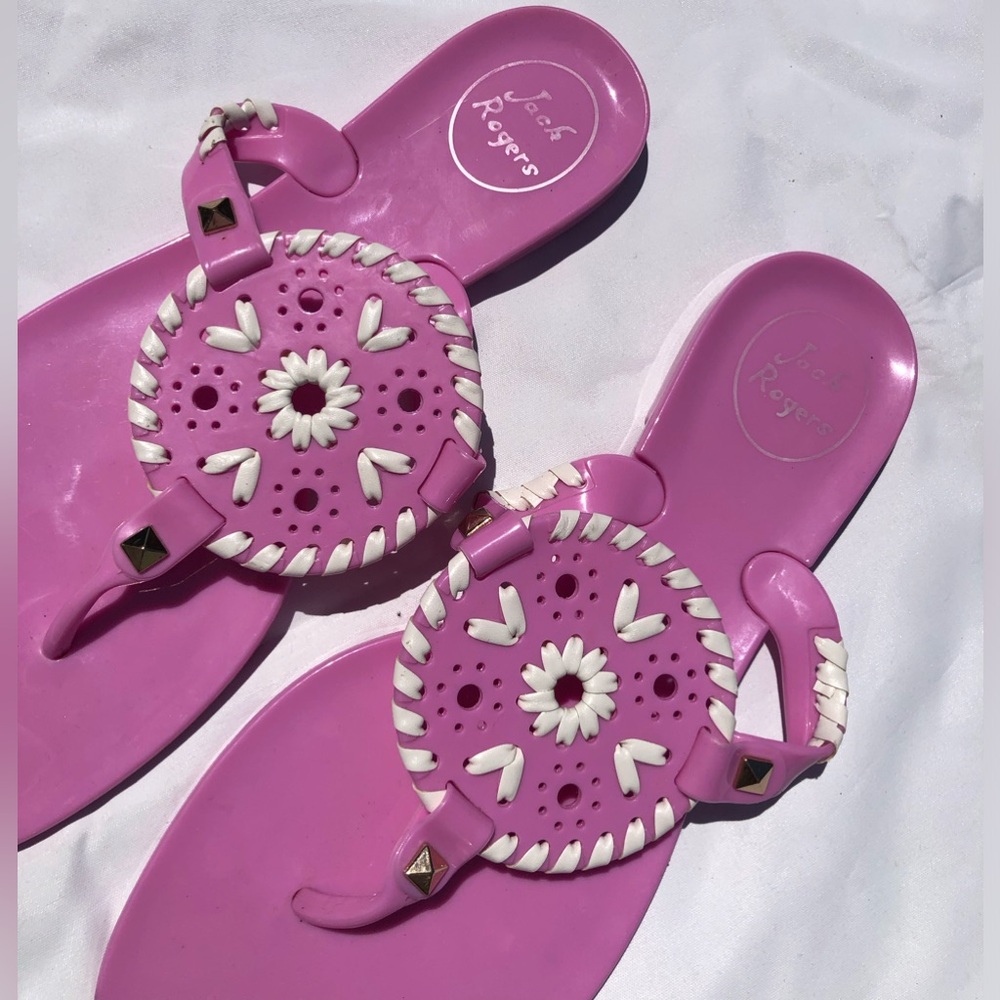 Jack Rogers pink Georgica jelly sandals-Size 4 - Picture 2 of 7
